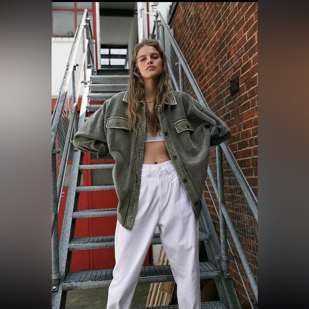 Free People Ruby Oversized Shirt Jacket • XS